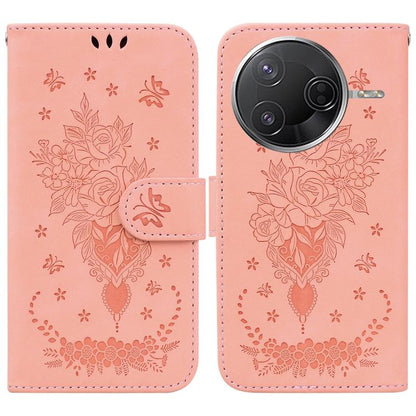 Butterfly Rose Embossed Leather Phone Case, For Redmi Note 14S 4G, For Redmi K80 / K80 Pro / Xiaomi Poco F7 Pro, For Redmi Note 14 4G 164.84mm, For Redmi Turbo 4 / Xiaomi Poco X7 Pro