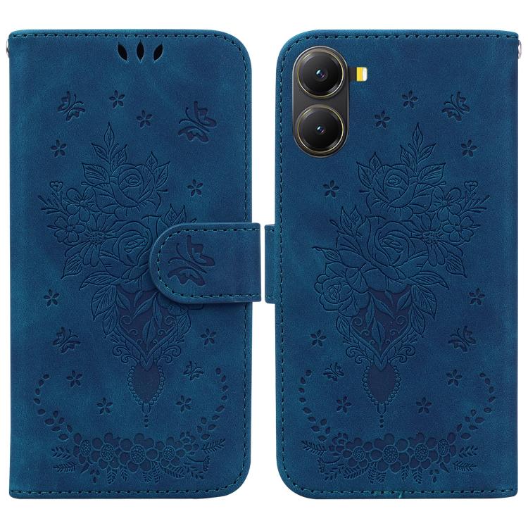 Butterfly Rose Embossed Leather Phone Case, For Redmi Note 14S 4G, For Redmi K80 / K80 Pro / Xiaomi Poco F7 Pro, For Redmi Note 14 4G 164.84mm, For Redmi Turbo 4 / Xiaomi Poco X7 Pro