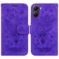 Butterfly Rose Embossed Leather Phone Case