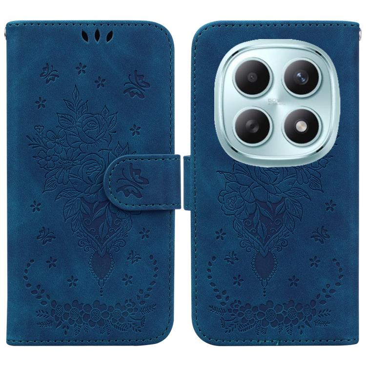 Butterfly Rose Embossed Leather Phone Case