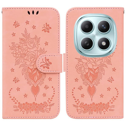 Butterfly Rose Embossed Leather Phone Case