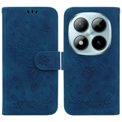 Butterfly Rose Embossed Leather Phone Case