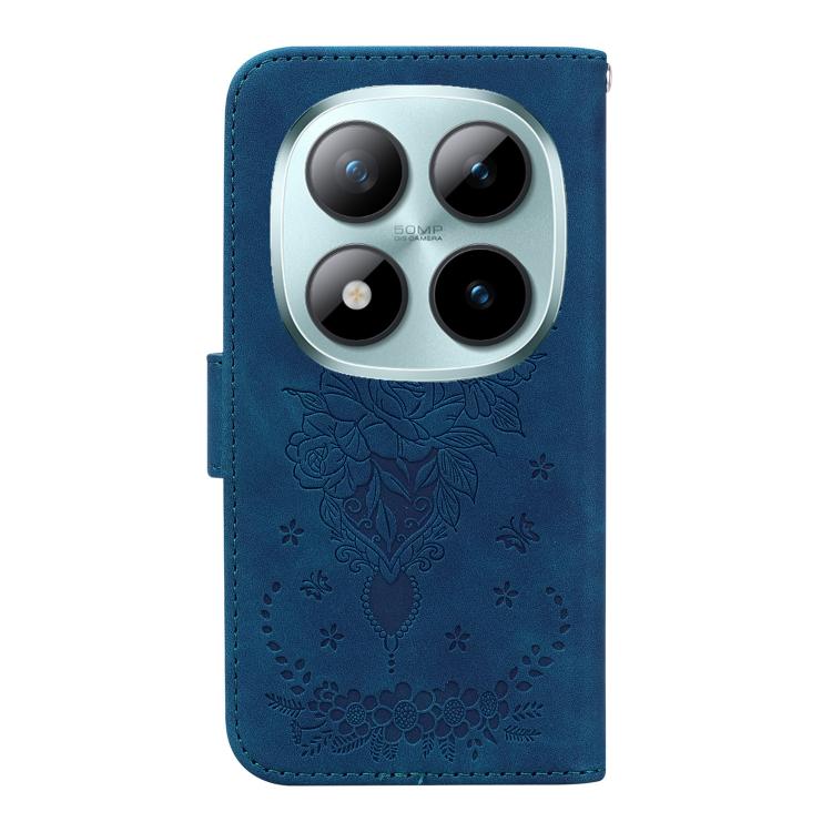 Butterfly Rose Embossed Leather Phone Case