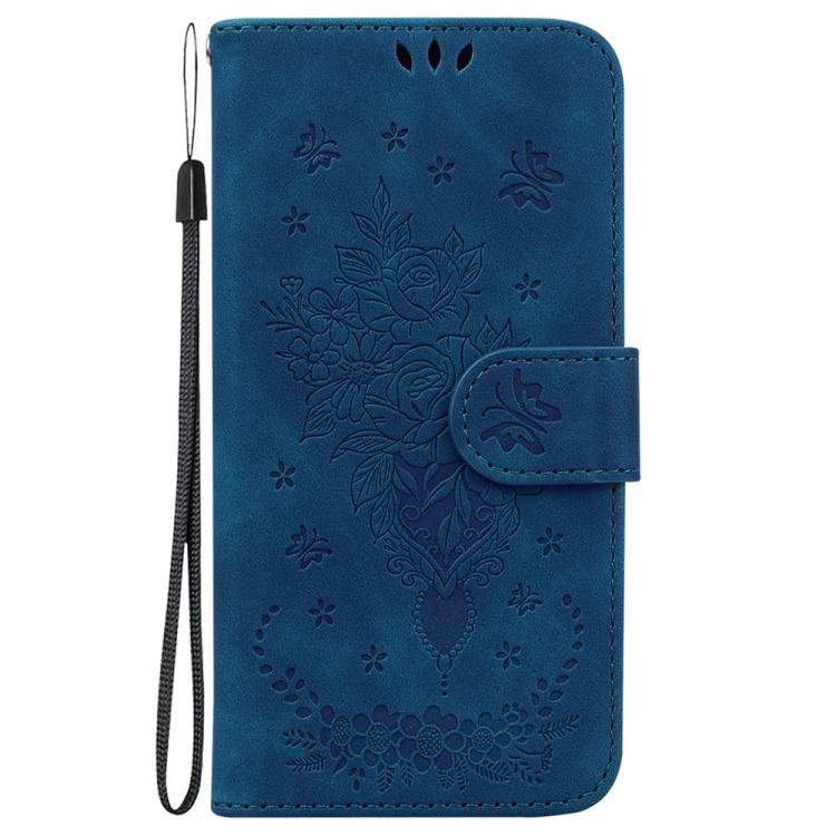 Butterfly Rose Embossed Leather Phone Case, For Redmi A7 Pro 4G / 5G 171mm / Poco C85x 5G, For Redmi Turbo 5 Max 5G / Poco X8 Pro Max 5G, For Redmi Turbo 5 5G / Poco X8 Pro 5G, For Redmi Note 15 Pro+ 5G 163.3mm / Poco M8 Pro 5G