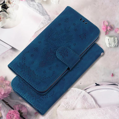 Butterfly Rose Embossed Leather Phone Case, For Redmi A7 Pro 4G / 5G 171mm / Poco C85x 5G, For Redmi Turbo 5 Max 5G / Poco X8 Pro Max 5G, For Redmi Turbo 5 5G / Poco X8 Pro 5G, For Redmi Note 15 Pro+ 5G 163.3mm / Poco M8 Pro 5G