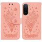 Butterfly Rose Embossed Leather Phone Case, For Redmi A7 Pro 4G / 5G 171mm / Poco C85x 5G, For Redmi Turbo 5 Max 5G / Poco X8 Pro Max 5G, For Redmi Turbo 5 5G / Poco X8 Pro 5G, For Redmi Note 15 Pro+ 5G 163.3mm / Poco M8 Pro 5G
