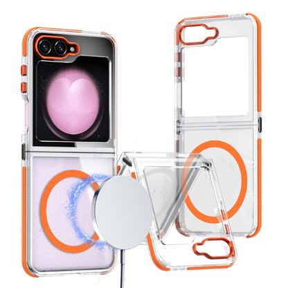 Dual-Color Clear Acrylic Hybrid TPU MagSafe Phone Case, For Galaxy Z Fold8 Ultra 5G, For Samsung Galaxy Z Flip6/7 FE, For Samsung Galaxy Z Flip7 5G, For Samsung Galaxy Z Flip5