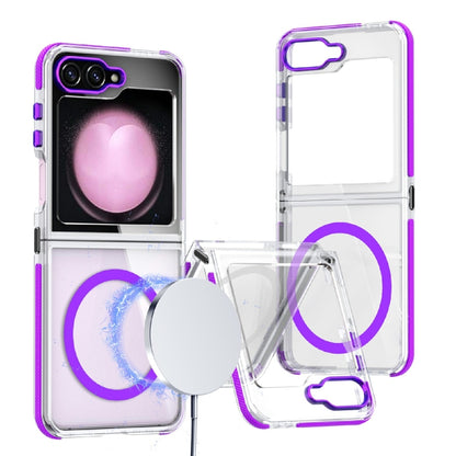 Dual-Color Clear Acrylic Hybrid TPU MagSafe Phone Case, For Galaxy Z Fold8 Ultra 5G, For Samsung Galaxy Z Flip6/7 FE, For Samsung Galaxy Z Flip7 5G, For Samsung Galaxy Z Flip5