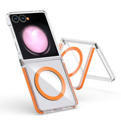 Dual-Color Clear Acrylic Hybrid TPU MagSafe Phone Case, For Galaxy Z Fold8 Ultra 5G, For Samsung Galaxy Z Flip6/7 FE, For Samsung Galaxy Z Flip7 5G, For Samsung Galaxy Z Flip5