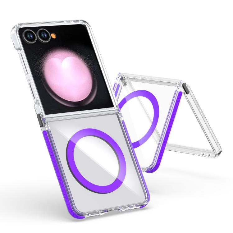 Dual-Color Clear Acrylic Hybrid TPU MagSafe Phone Case, For Galaxy Z Fold8 Ultra 5G, For Samsung Galaxy Z Flip6/7 FE, For Samsung Galaxy Z Flip7 5G, For Samsung Galaxy Z Flip5
