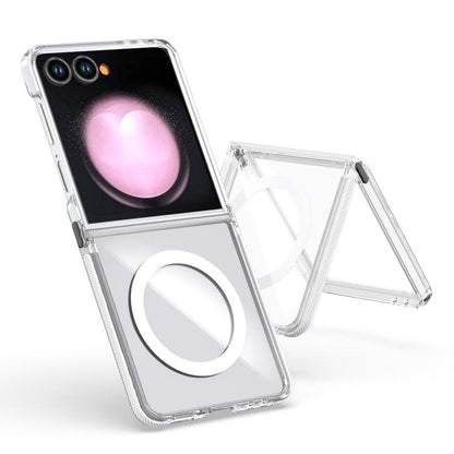 Dual-Color Clear Acrylic Hybrid TPU MagSafe Phone Case, For Galaxy Z Fold8 Ultra 5G, For Samsung Galaxy Z Flip6/7 FE, For Samsung Galaxy Z Flip7 5G, For Samsung Galaxy Z Flip5