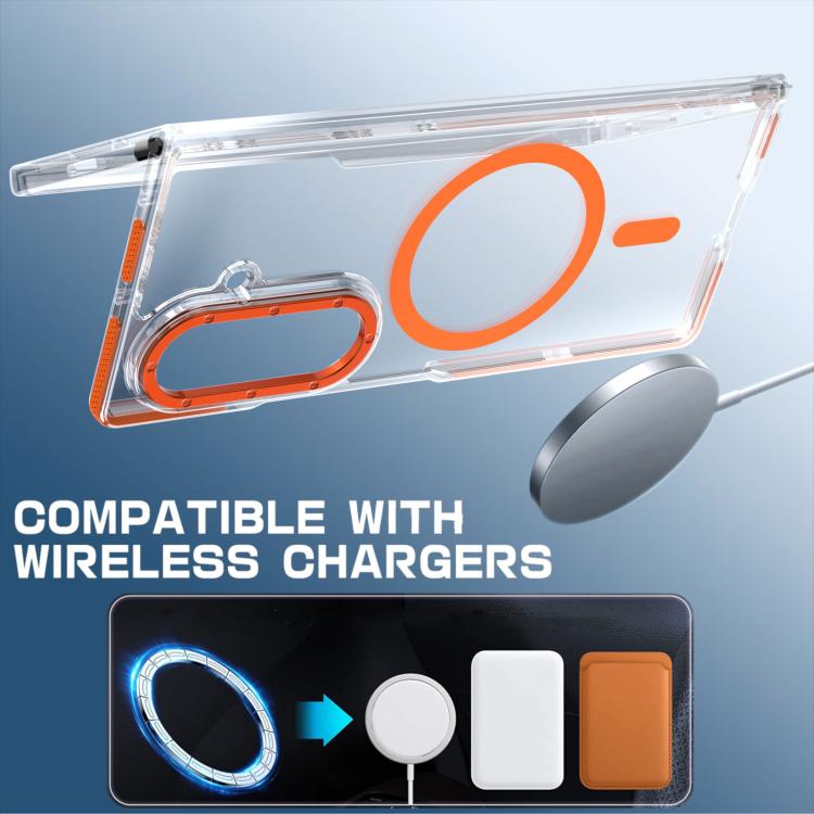 Dual-Color Clear Acrylic Hybrid TPU MagSafe Phone Case, For Galaxy Z Fold8 Ultra 5G, For Samsung Galaxy Z Flip6/7 FE, For Samsung Galaxy Z Flip7 5G, For Samsung Galaxy Z Flip5