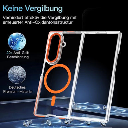 Dual-Color Clear Acrylic Hybrid TPU MagSafe Phone Case, For Galaxy Z Fold8 Ultra 5G, For Samsung Galaxy Z Flip6/7 FE, For Samsung Galaxy Z Flip7 5G, For Samsung Galaxy Z Flip5