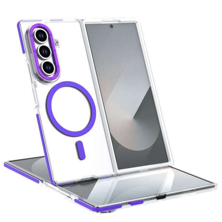Dual-Color Clear Acrylic Hybrid TPU MagSafe Phone Case, For Galaxy Z Fold8 Ultra 5G, For Samsung Galaxy Z Flip6/7 FE, For Samsung Galaxy Z Flip7 5G, For Samsung Galaxy Z Flip5