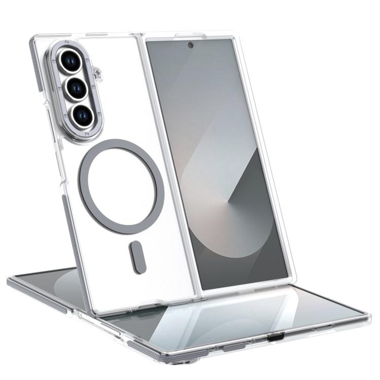 Dual-Color Clear Acrylic Hybrid TPU MagSafe Phone Case, For Galaxy Z Fold8 Ultra 5G, For Samsung Galaxy Z Flip6/7 FE, For Samsung Galaxy Z Flip7 5G, For Samsung Galaxy Z Flip5