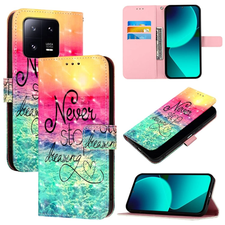 3D Painting Horizontal Flip Leather Phone Case, Series 8