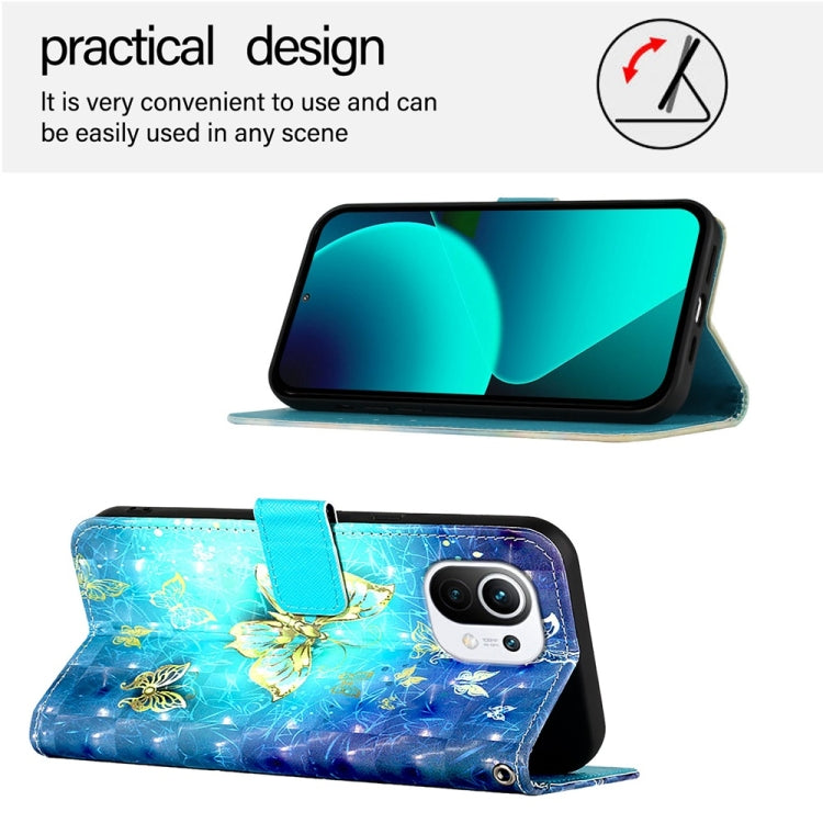 3D Painting Horizontal Flip Leather Phone Case, Series 8