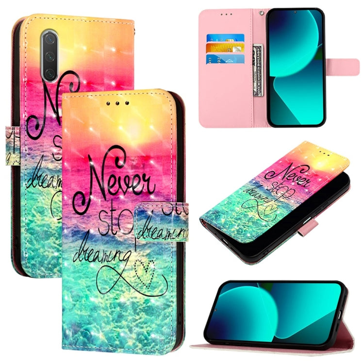 3D Painting Horizontal Flip Leather Phone Case, Series 8