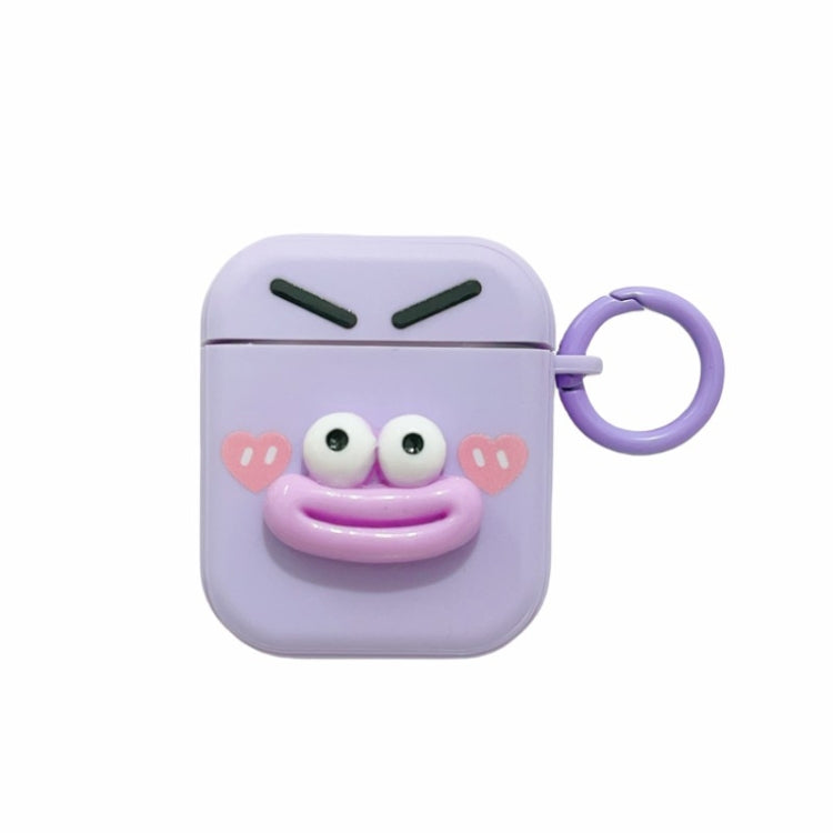 Fresh 3D Emoticon Pattern Skin Feel Earbuds Box PC Case, For AirPods Pro 2, For AirPods 3, For AirPods Pro, For AirPods 2 / 1