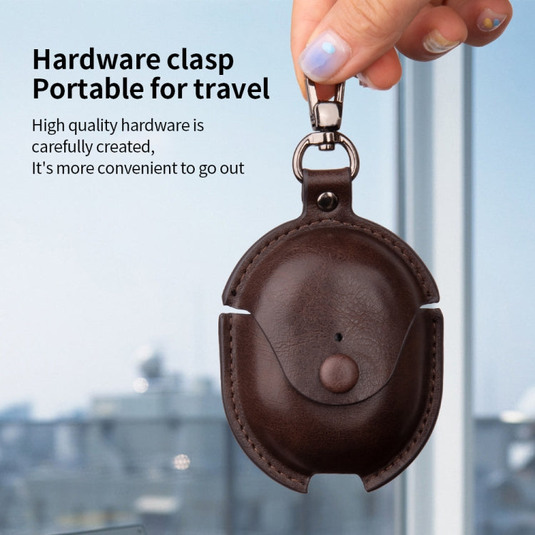 Business Leather Earphone Protective Case with Hook