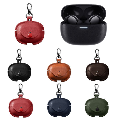 Business Leather Earphone Protective Case with Hook, For Redmi Buds 5 Pro / Buds 4 Pro / Buds 8, For Redmi Buds 4