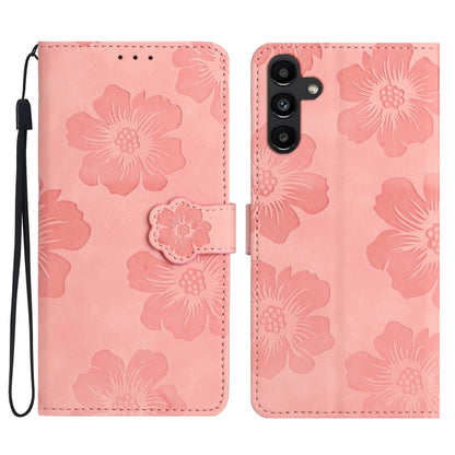 Flower Embossing Pattern Leather Phone Case