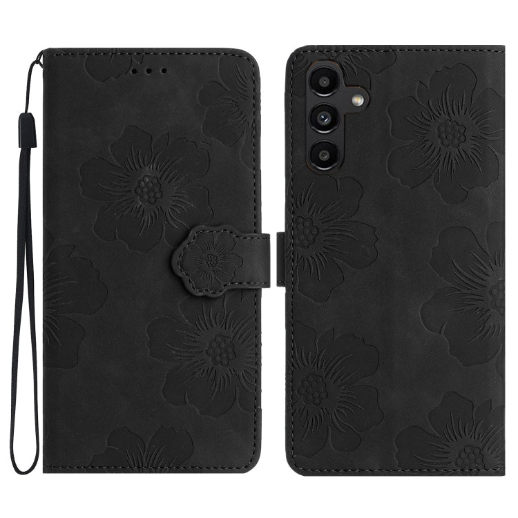Flower Embossing Pattern Leather Phone Case
