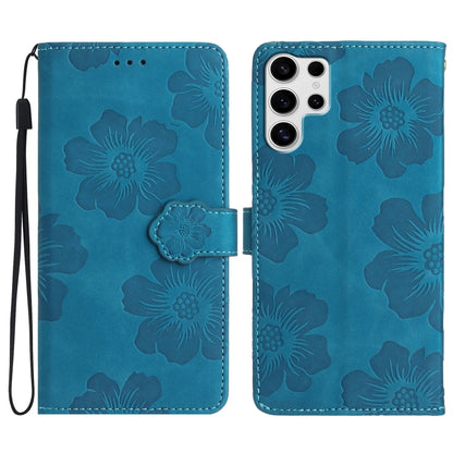 Flower Embossing Pattern Leather Phone Case