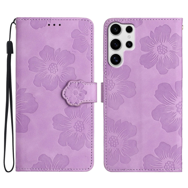 Flower Embossing Pattern Leather Phone Case