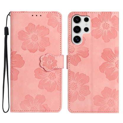 Flower Embossing Pattern Leather Phone Case