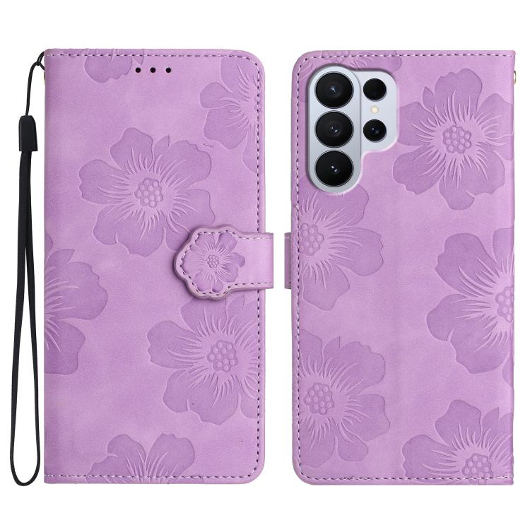 Flower Embossing Pattern Leather Phone Case, For Samsung Galaxy S26 Edge 5G, For Samsung Galaxy S26 Ultra 5G, For Samsung Galaxy S26 Pro 5G, For Samsung Galaxy S25 Edge 5G