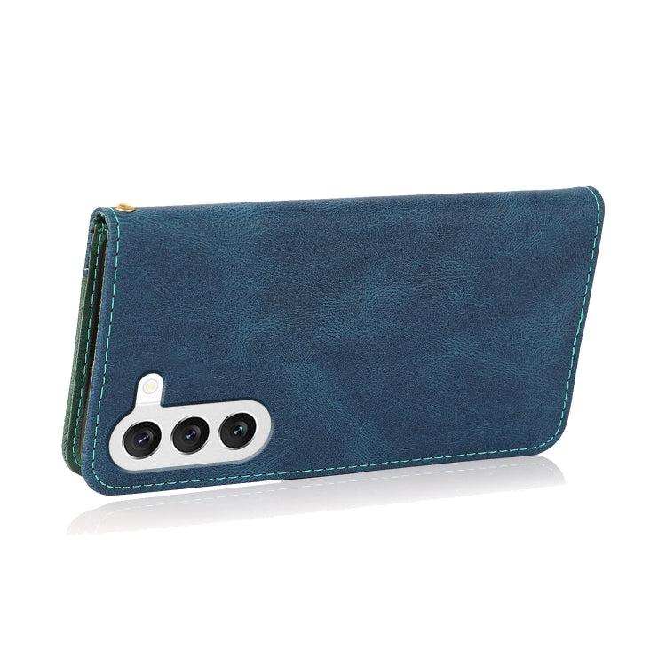 Dual-color Stitching Leather Phone Case