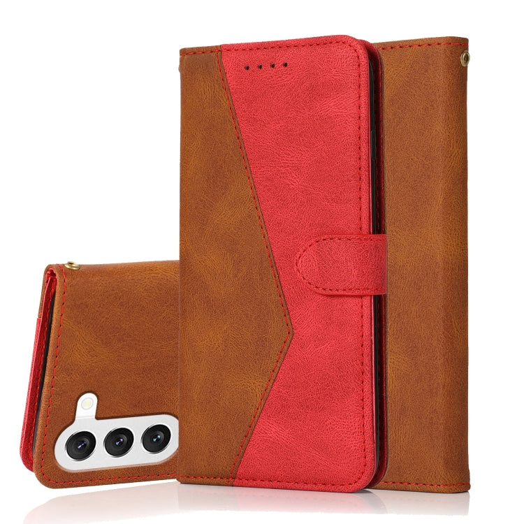 Dual-color Stitching Leather Phone Case