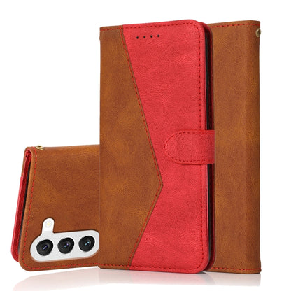 Dual-color Stitching Leather Phone Case