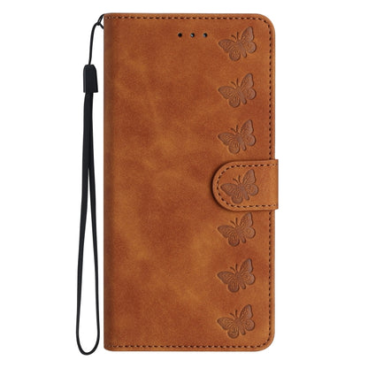 Seven Butterflies Embossed Leather Phone Case