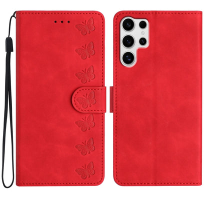 Seven Butterflies Embossed Leather Phone Case