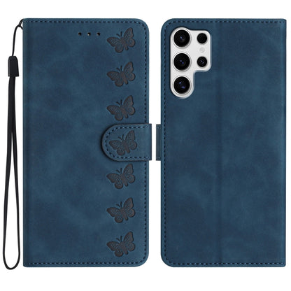 Seven Butterflies Embossed Leather Phone Case