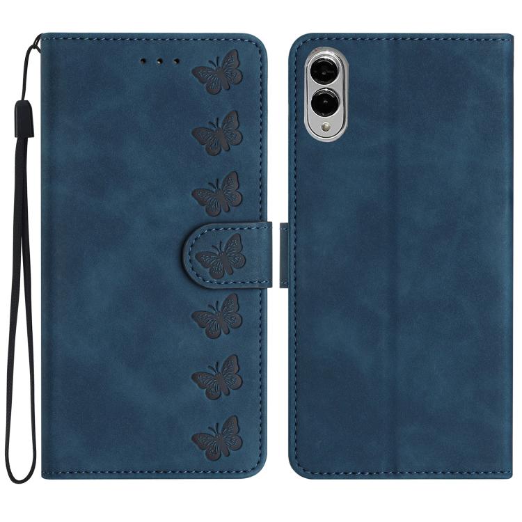 Seven Butterflies Embossed Leather Phone Case