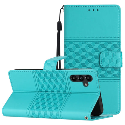 Diamond Embossed Skin Feel Leather Phone Case, For Samsung Galaxy S25 5G, For Samsung Galaxy S25+ 5G, For Samsung Galaxy S25 Ultra 5G, For Samsung Galaxy S24 FE 5G
