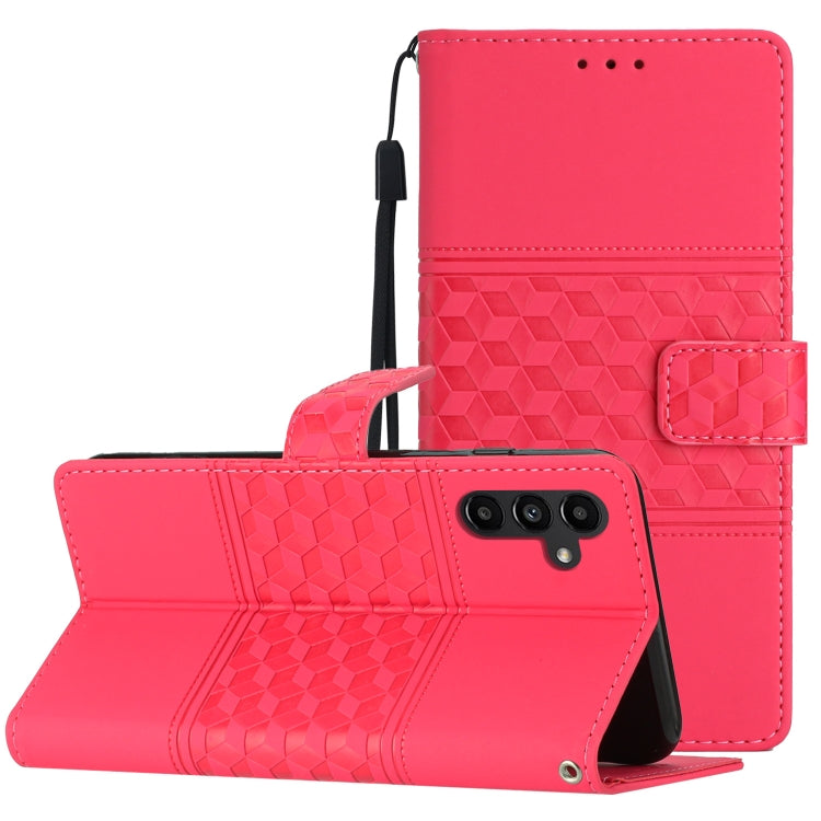 Diamond Embossed Skin Feel Leather Phone Case, For Samsung Galaxy S25 5G, For Samsung Galaxy S25+ 5G, For Samsung Galaxy S25 Ultra 5G, For Samsung Galaxy S24 FE 5G