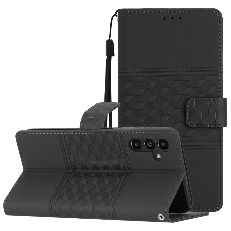Diamond Embossed Skin Feel Leather Phone Case, For Samsung Galaxy S25 5G, For Samsung Galaxy S25+ 5G, For Samsung Galaxy S25 Ultra 5G, For Samsung Galaxy S24 FE 5G