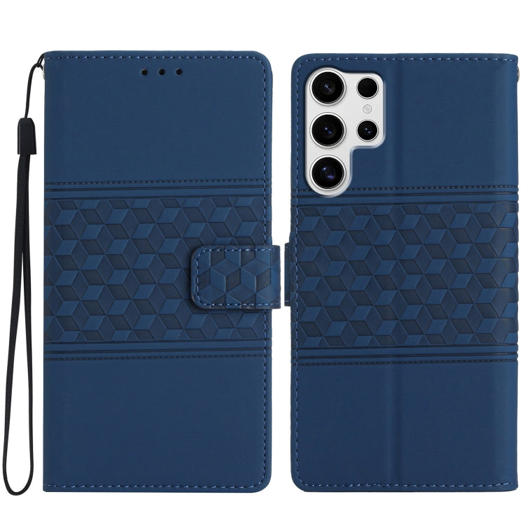 Diamond Embossed Skin Feel Leather Phone Case, For Samsung Galaxy S25 5G, For Samsung Galaxy S25+ 5G, For Samsung Galaxy S25 Ultra 5G, For Samsung Galaxy S24 FE 5G
