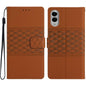 Diamond Embossed Skin Feel Leather Phone Case