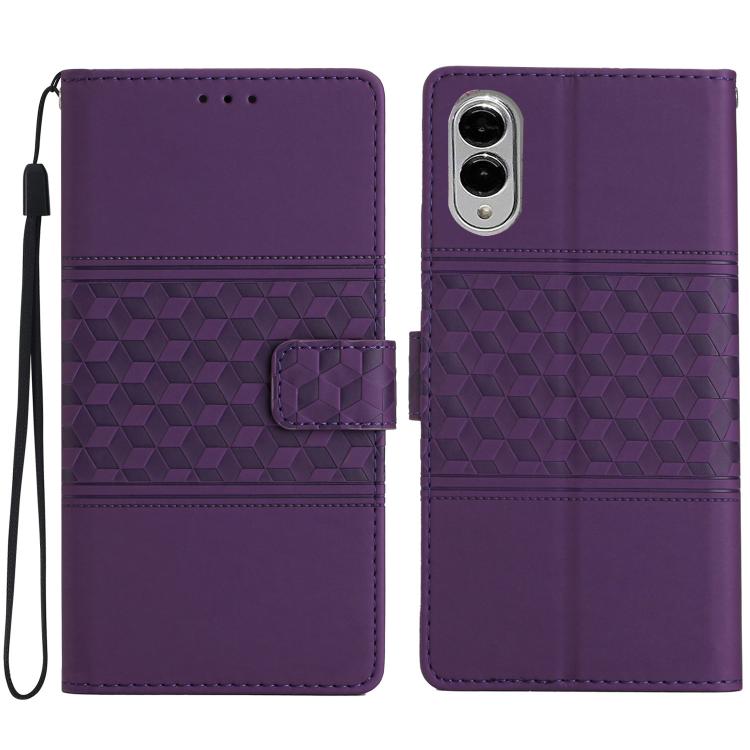 Diamond Embossed Skin Feel Leather Phone Case