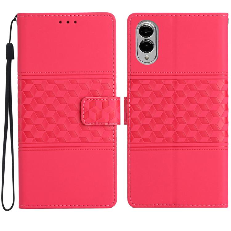 Diamond Embossed Skin Feel Leather Phone Case