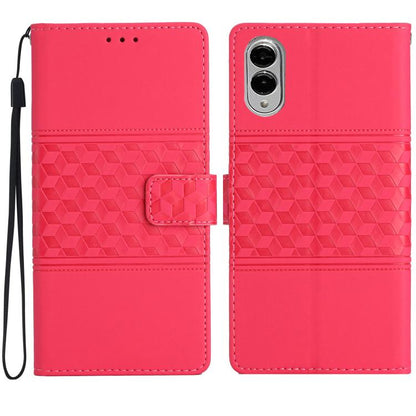 Diamond Embossed Skin Feel Leather Phone Case