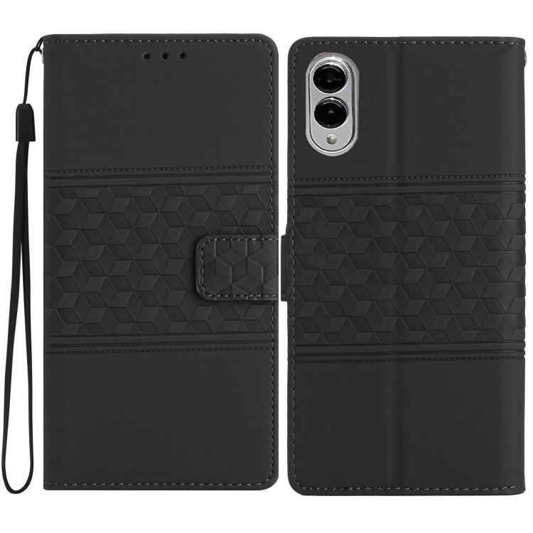 Diamond Embossed Skin Feel Leather Phone Case