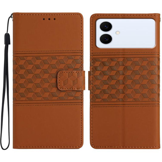 Diamond Embossed Skin Feel Leather Phone Case