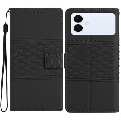 Diamond Embossed Skin Feel Leather Phone Case