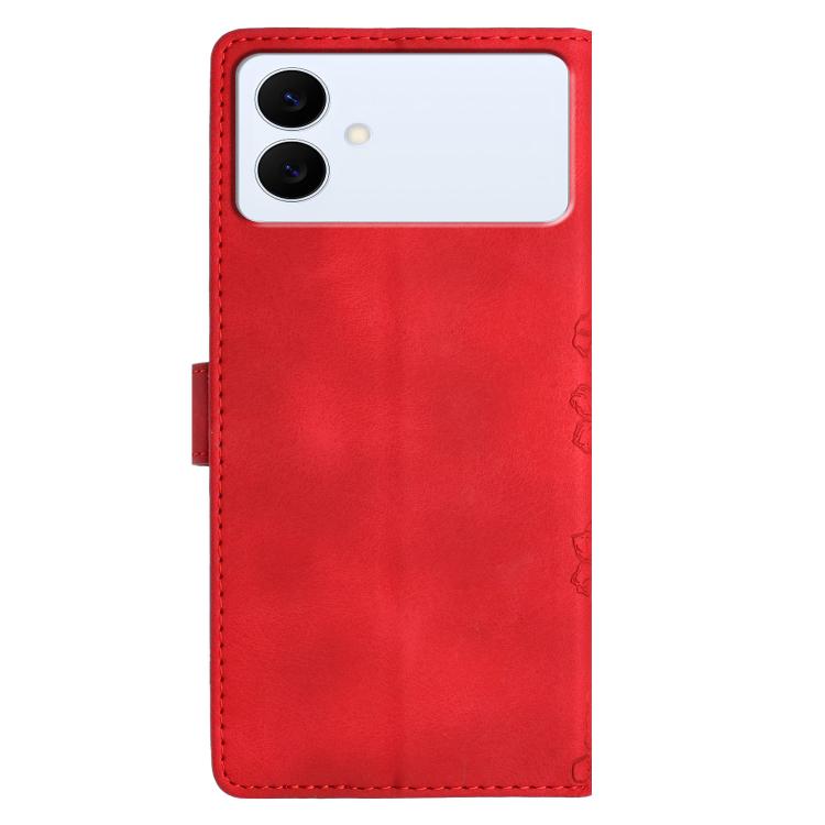 Cherry Blossom Butterfly Skin Feel Embossed PU Phone Case, For Samsung Galaxy S26 Edge 5G, For Samsung Galaxy S26 Ultra 5G, For Samsung Galaxy S26 5G